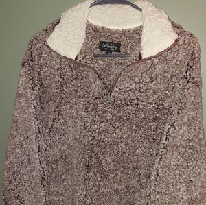 Women's L Coffee Shop Fleece Pullover